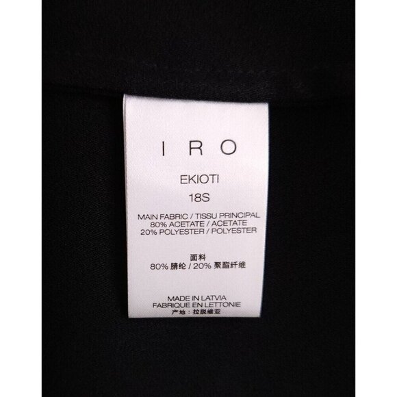 IRO Ekioti Crepe Mini Dress Size 40 M Black NWT - Picture 10 of 13
